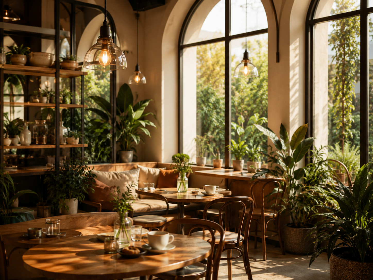 Cozy Brew Cafe seating space